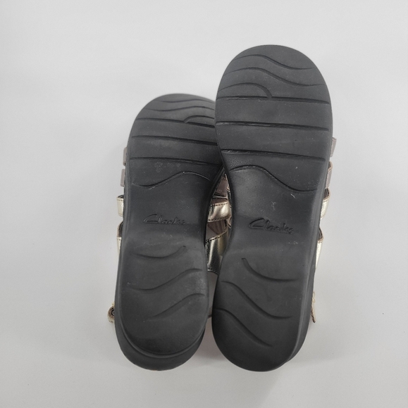 Clarks Collection Leather‎ Sandals Lexi Marigold Metallic Multi Size 12 - Picture 5 of 6